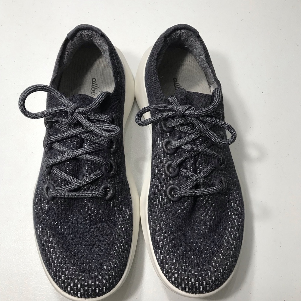 Allbirds Dark Gray Black Knit Sneakers Size 10 SB-07